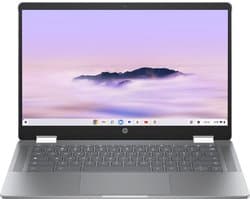 HP Chromebook x360 14b-cd0930nd Intel® Core™ i3 i3-N305 35,6 cm (14") Touchscreen Full HD 8 GB LPDDR5-SDRAM 256 GB eUFS Wi-Fi 6 (802.11ax) ChromeOS Zilver QWERTY