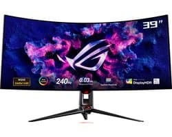 ASUS ROG Swift OLED PG39WCDM - 3440x1440 Curved OLED Gaming Monitor - 240Hz - 0.03ms - G-Sync Compatible - USB-C 90W - 39 Inch