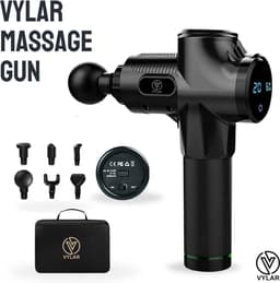 Vylar Massage Gun Professioneel - Inclusief Koffer en 6 Opzetstukken - Sport en Relax Massage apparaat - Krachtig en Draadloos - Professioneel Massage pistool - Fitness — thumbnail 1