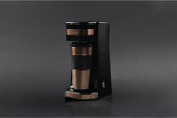Koffiezetapparaat met Thermoskan – Met Beker – Koffiemaker – Koffiecups – Perfect voor Onderweg – Roestvrij Staal – Nieuw Design – 750W – Koper — thumbnail 5