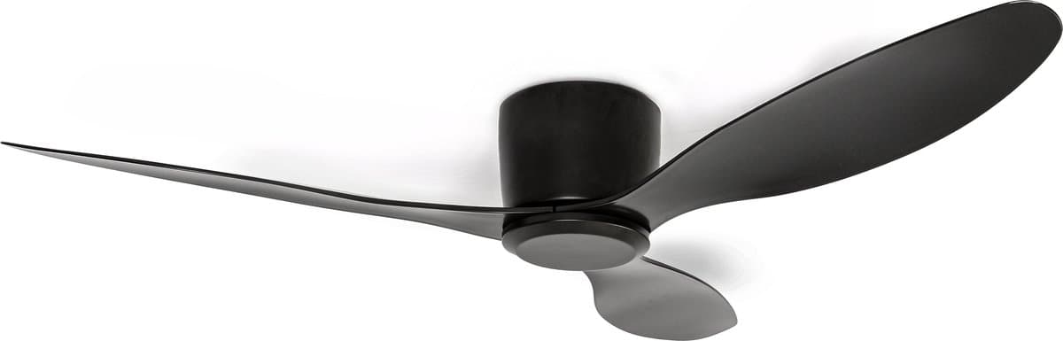 Plafondventilator - Ø132 cm - Zwart - Extra Stil: <25 dB - Ideaal voor Lage Plafonds - Plafond Ventilator — afbeelding 1