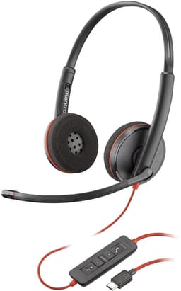HP Poly Blackwire C3220 – On-ear headset – Kabel – Stereo – Zwart – Met microfoon en volumeregeling — thumbnail 1