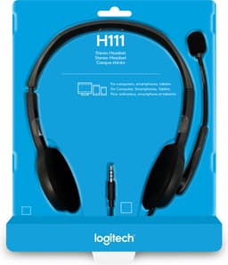 Logitech H111 - Stereo Headset - Noise Cancelling Microfoon - Zwart — thumbnail 2
