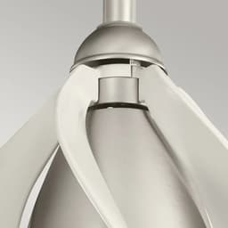 Plafondventilator met verlichting - Terna - 15in / 38cm ventilator - geborsteld nikkel — thumbnail 5