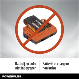 Powerplus Dual Power accu grasmaaier POWDPG75561 - 20 V, 340 mm Ø grasmachine, zonder accu en lader, met grasopvangsysteem en achteruitworp — thumbnail 2