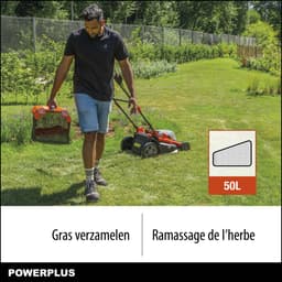 Dual Power Accu-grasmaaier POWDPG75610 - 40 V, 420 mm Ø grasmaaier, zonder accu en lader, met grasopvangbak en achteruitworp — thumbnail 4