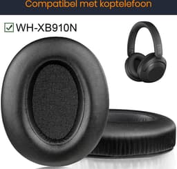 Oorkussens geschikt voor Sony WHXB910 - WHXB910N / Koptelefoonoorkussens geschikt voor Sony Zwart — thumbnail 3