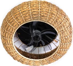 The Fan no.8 Nina plafond fan 50cm 4xE27 DC 20w Rattan 3xspeed/timer/summer+winter — thumbnail 1