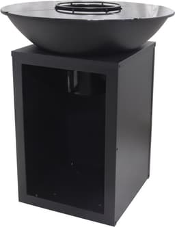 Vente-unique Barbecue plancha brasero op houtskool met opbergruimte 80 x 80 x 96 cm, zwart - IGNOS — thumbnail 4