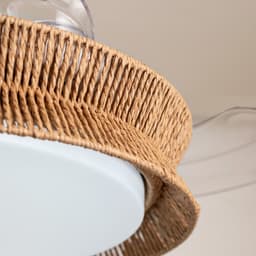 CREATE - Plafondventilator met Stil Licht 40W Ø107 cm - Rieten Afwerking - WIND CLEAR RATTAN — thumbnail 4
