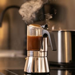 Espressomaker VeoHome 360ml RVS - Glazen Kristal Moka pot- Percolator voor inductie 6 kops, Compatibel met Alle Kookplaten — thumbnail 4
