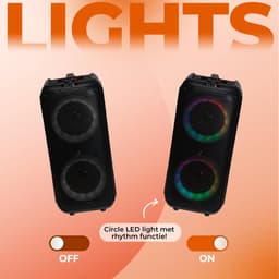 Denver Bluetooth Speaker Party Box - Discolichten - Partybox - Incl. Afstandsbediening - Microfoon Aansluiting - BPS354 — thumbnail 5