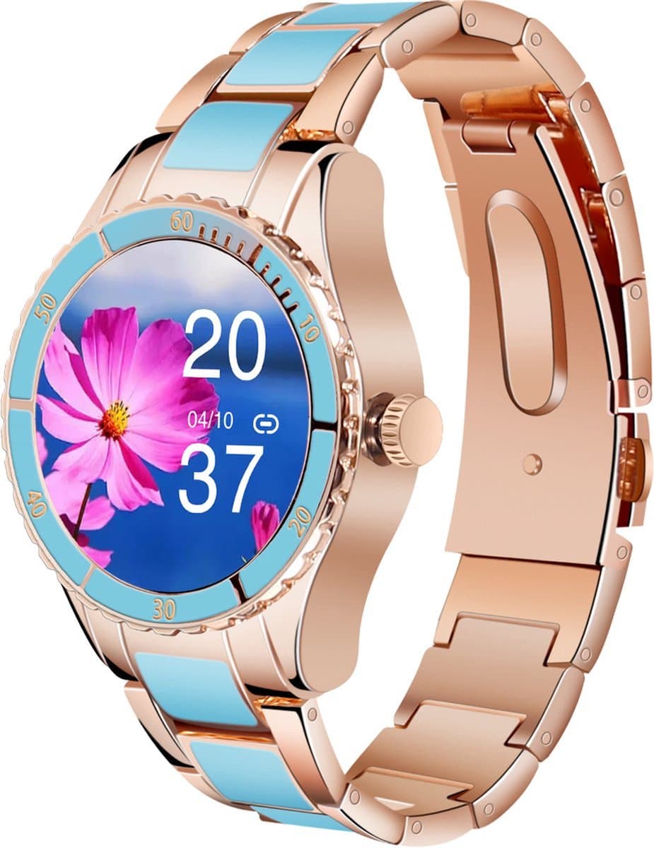 Darenci Smartwatch Timeless - Smartwatch dames - Smartwatch Heren - Horloges voor mannen en vrouwen - Horloge - Activity tracker - Stappenteller - Bloeddrukmeter - Hartslagmeter - Blauw — afbeelding 1