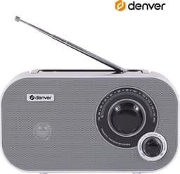 Denver FM Radio Retro - Noodradio / Noodpakket - Werkt op batterij of netstroom - Keukenradio - Draagbare Radio - TR51 - Grijs — thumbnail 5