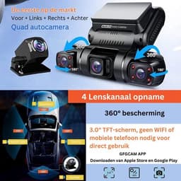 Stellar Dashcam - Luxe Dashcam voor Auto - Lens Dashcam - Autocamera - Loop Recording - Nachtzicht Dash Cam - 080P Full HD - 256GB - 150° groothoek — thumbnail 4