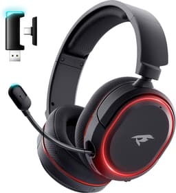 Picun × Valorise UG-08S - 2.4Ghz PS4 Draadloze Gaming headset - 7.1 Surround Sound - met Retractable ENC microfoon - Over-ear PS5 Koptelefoon - Multiplatform - Zwart rood — thumbnail 1