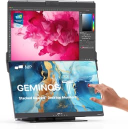 Mobile Pixels Geminos T - Gestapelde Dubbele 24 Inch Monitor - FHD - 60hz - 10 in 1 dock - Onderste display Touchscreen — thumbnail 1