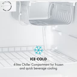 Klarstein Cool Kid - Drankenkoelkast, minikoelkast, minibar, 66 liter inhoud, 109 kWh/jaar, vrijstaand, 45 x 63 x 51 cm (B x H x D), 42 dB, grijs / geborsteld roestvrij staal - 66L - voor Bar - Drankkoelkast - Drankenkoeler — thumbnail 4