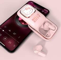 Hello Kitty - draadloze oordopjes - schuifdisplay met LED verlichting - met oplaadcase - touch control - lange batterijduur — thumbnail 5