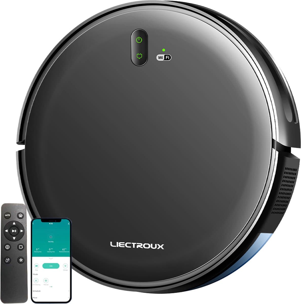 Liectroux L200 - Robot Stofzuiger met Dweilfunctie - 4000Pa Zuigkracht - Wifi App Bediening of Afstandsbediening - Stofzuiger Robot — afbeelding 1