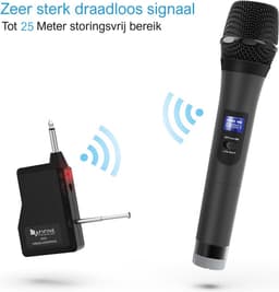 FIFINE - K025 - Profesionele Draadloze Karaoke Microfoon - Geschikt voor JBL - Sony - Marshall Speakers - Universeel voor - 6.3MM - Met Dongel / Ontvanger — thumbnail 4
