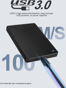 Externe Harde schijf 1 TB - Ultra Dun - HDD geheugen - Harde schijf 1 TB - Externe - Blauw — thumbnail 5
