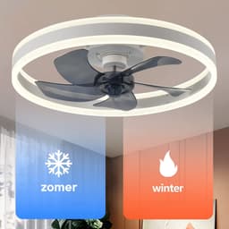 Ventilator Lamp - Smart Lamp - 6 Standen - Dimbaar - Wit - Kroonluchter Ventilator - Chandelier Fan - Woonkamer Lamp - Ventilator Lampen — thumbnail 5