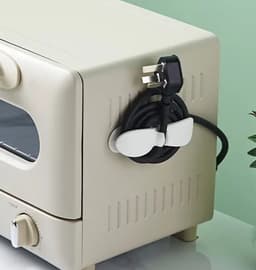 Megatopper 3 stuks zwarte Kabelhouder zelfklevend voor elektrische apparaten - netsnoer organizer — thumbnail 2