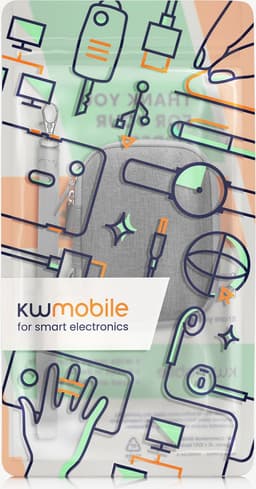 kwmobile hoes voor draagbare SSD - geschikt voor Crucial X9 Pro / X10PRO / X6 / WD Elements SE 1T 2T - Met ritssluiting - Hard shell case in grijs — thumbnail 5