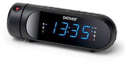 Denver Wekkerradio met Projectie - Opladen via USB - Digitale Wekker - FM Radio - Dubbel Alarm - CPR700 - Zwart — thumbnail 4