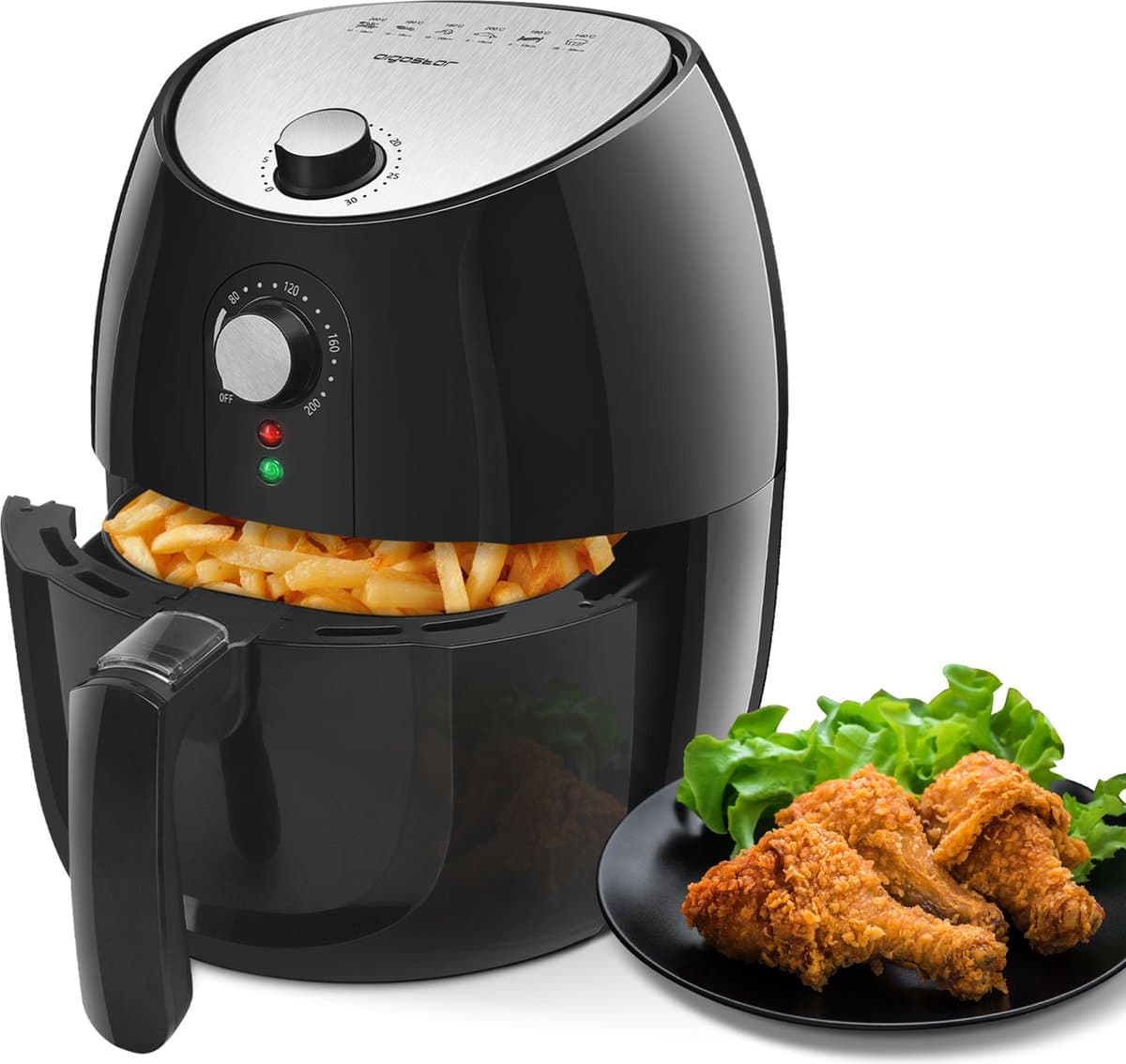 Aigostar Hayden Pro 30IBO - Hetelucht Friteuse - Zwart — afbeelding 1