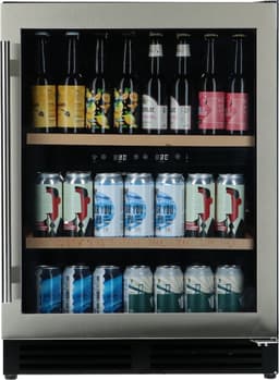 Bierkoelkast Brussel - glazen deur met RVS rand - 126 flessen - Koelkast horeca - Bier koelkast voor Thuis - Flessenkoelkast- Drank koelkast - Bierkast — thumbnail 1