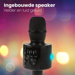Auronic Karaoke Microfoon - Draadloos - Karaoke Set met Speaker - Kinderen en Volwassenen - Zwart — thumbnail 4