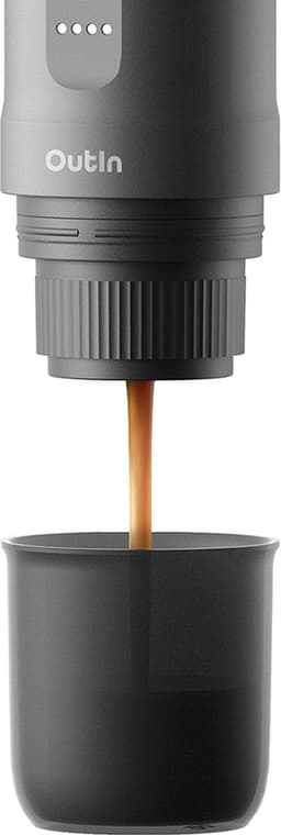 Outin - Draagbare Elektrische Espressomachine | Koffiezet apparaat voor Onderweg | Capsules & Gemalen Koffie | Portable Espresso Machine | Snelle Waterverwarming | 20 bar | Draagbare Koffiemachine | Reis & Camping Koffiezetapparaat | 12 volt — thumbnail 4