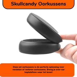 Vervangende Phreeze Oorkussens - Geschikt voor Skullcandy Crusher 3.0 / 2.0 / 360 / EVO / ANC, Hesh 3, Venue Wireless - Zwart — thumbnail 4