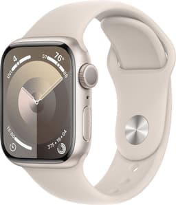 Apple Watch Series 9 - 41mm - Starlight Aluminium Case with Starlight Sport Band - S/M — thumbnail 2