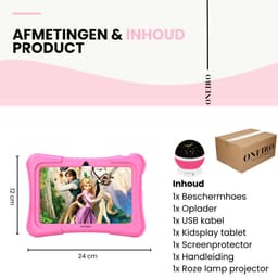 Oneiro Kindertablet KIDSPLAY 7 inch ROZE - Kindertablet vanaf 3 jaar - Ouder Control App - Beschermhoes - Android 11 – 3000 Mah Batterij - Roze — thumbnail 5