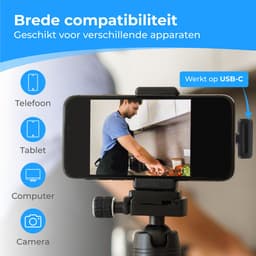 Nuvance - Draadloze Microfoon - 2 Stuks & Oplaadcase - Incl. Adapter - Microfoon Draadloos - Usb C - Lavalier Microfoons — thumbnail 3