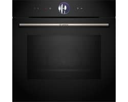 Bosch HMG776KB1 - Serie 8 - Inbouwoven met magnetron - 60 cm x 60 cm - Air Fry-functie: voor perfect en gezond - Eenvoudig te reinigen met pyrolytische zelfreiniging - Home Connecte gefrituurde gerechten
