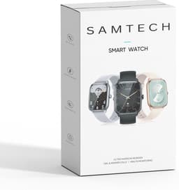 SAMTECH Smartwatch Ultra Thin Pro- Heren & Dames – horloge – Stappenteller, Calorie Teller, Slaap meter, HD – Grijs — thumbnail 5