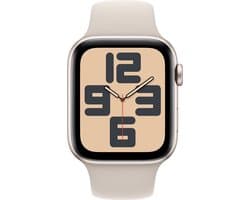 Apple Watch SE 2023 - GPS + Cellular - 44mm Starlight Aluminium Case with Starlight Sport Band - M/L