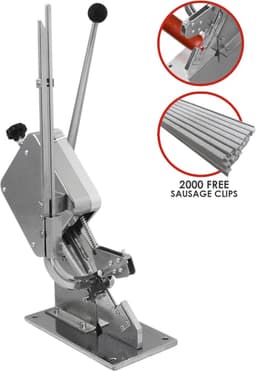 Stalen Worstklem - Handmatige Sausage Clipper - 2000 Aluminium Clips - Duurzaam Staal - 10 kg Gewicht - 590mm Hoogte - 185mm Breedte - 360mm Lengte — thumbnail 1