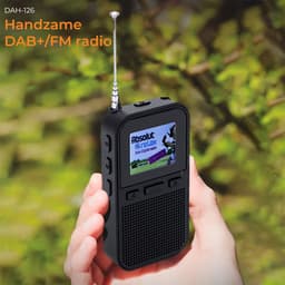 Denver DAB Radio - Noodradio / Noodpakket - Oplaadbaar (accu) - Draagbare radio - 60 voorkeuzezenders - Reiswekker - DAH126 - Zwart — thumbnail 5
