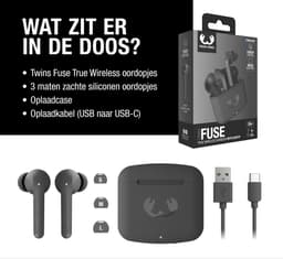 Fresh 'n Rebel Twins Fuse - Draadloze Bluetooth Oordopjes – Oortjes met tip - 30 uur speelduur - Storm Grey — thumbnail 4