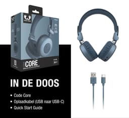 Fresh ‘n Rebel Code Core – Draadloze on-ear koptelefoon – Bluetooth - 30 uur Speeltijd - Dive Blue — thumbnail 4
