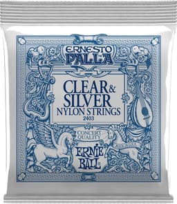 Ernie Ball Ernesto Palla - Klassieke Gitaarsnaren - Nylon Clear & Silver Plated - Medium Tension - Tie End - 28-42 — thumbnail 1