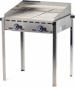 HENDI Windbestendige barbecue – 2 branders – roestvast staal – 11,6kW – 740x612x825 mm — thumbnail 2