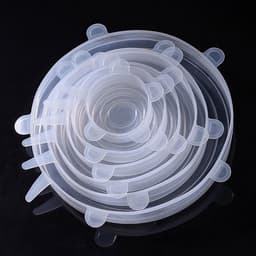 6 stks / set Food Grade siliconen afdichtingsdeksels Fresh Keeping Covers — thumbnail 2