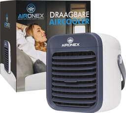 Aironex Draagbare Aircooler Blauw – Draadloze Luchtkoeler met water tank – Luchtbevochtiger functie - Luchtkoeler geen airco –Tafelventilator - Ventilator Staand - Verhoog je productiviteit en nachtrust — thumbnail 1