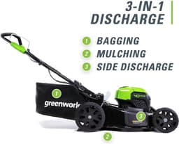 Greenworks Accugrasmaaier 40 volt incl accu's en lader GD40LM46SPK4X — thumbnail 5